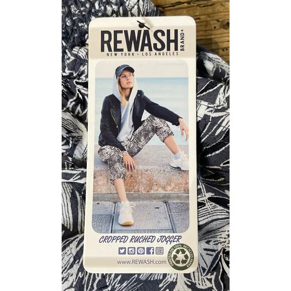 Rewatch Brand Womens Size XS Leaf Print Beachwear Cropped Ruched Joggers NWT - Picture 10 of 12